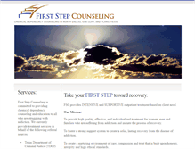 Tablet Screenshot of firststepcounseling.com